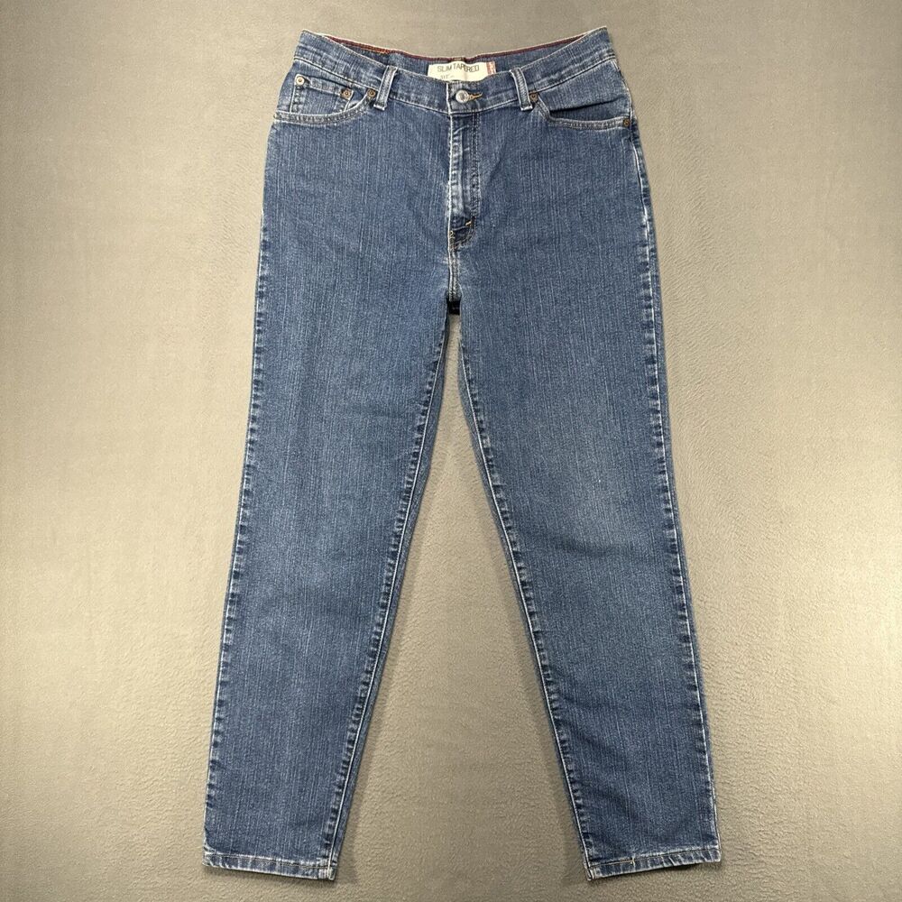 Levis Jeans Womens 12M Blue 512 Slim Tapered Mom High‎ Rise American Denim
